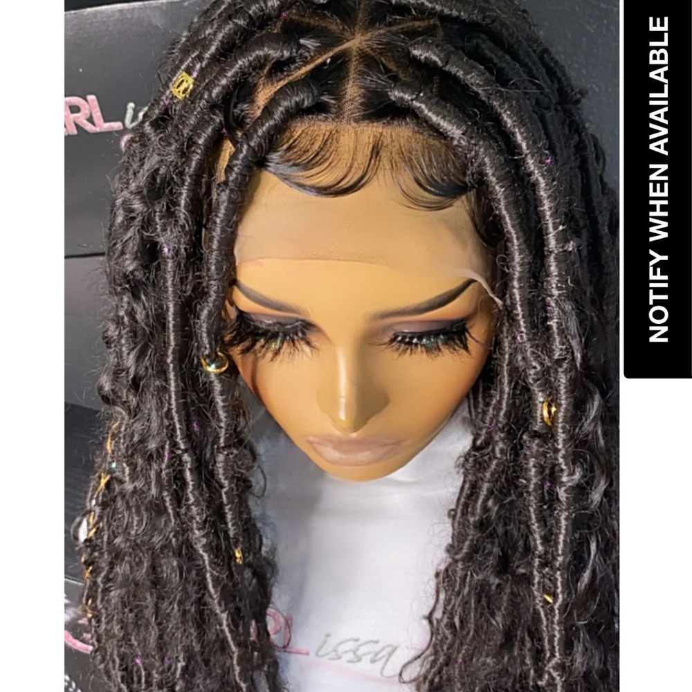 Goddess boho locs With human hair 22in WIG